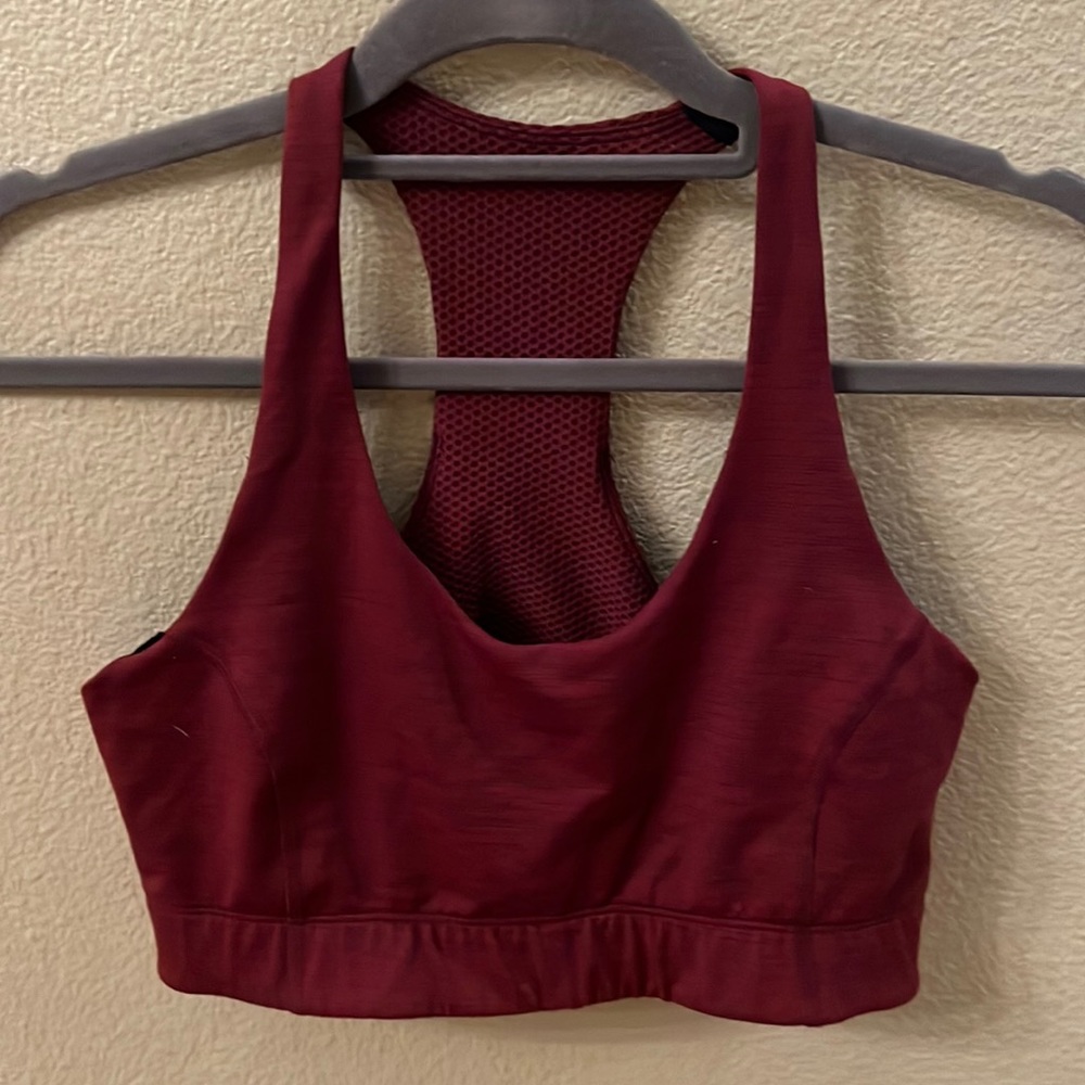 Outdoor voices size medium maroon workout bra.